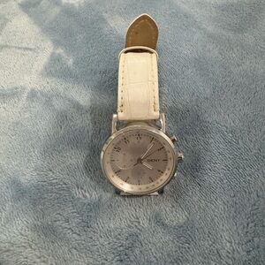 DKNY Women Watch White Leather